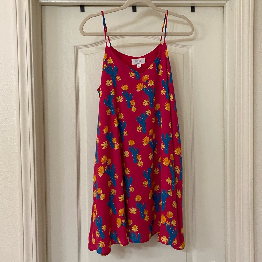 PEACH LOVE CALIFORNIA - Pink Cactus Dress - M